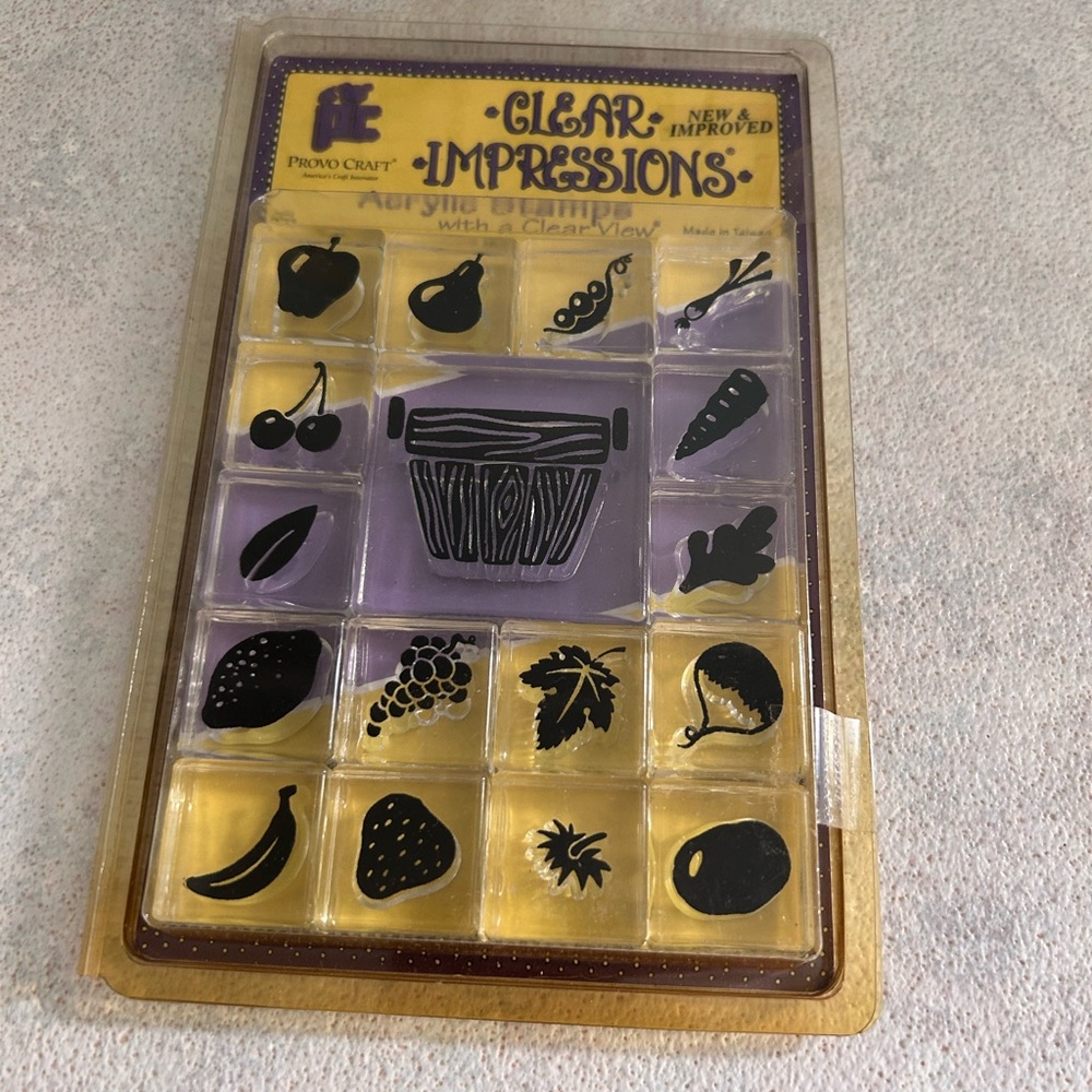 Provo Craft Clear Impressions Clear Acrylic Stamp Set